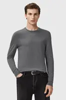 Vlněný svetr AllSaints MODE šedá barva, M002KZ