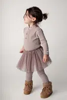 Kojenecké legíny Donsje Joline Leggings hnědá barva, hladké, 4080000