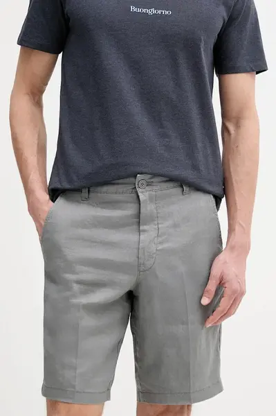 Lněné kraťasy United Colors of Benetton