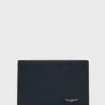 Kožená peněženka Aeronautica Militare tmavomodrá barva, AM181