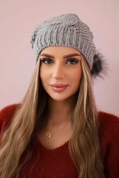 Kesi Čapica s fleece Sandra K210 svetlo šedá
