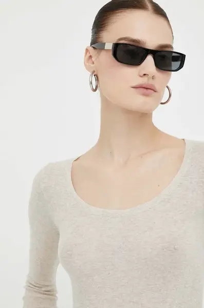 Bavlnené tričko s dlhým rukávom American Vintage T-SHIRT ML COL ROND