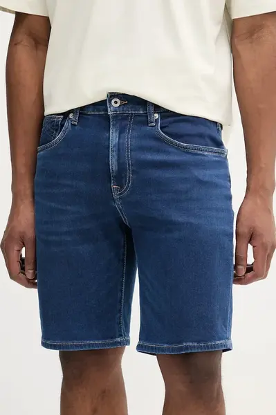 Rifľové krátke nohavice Pepe Jeans RELAXED GYMDIGO SHORT CALLEN
