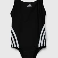 Jednodielne detské plavky adidas Performance čierna farba