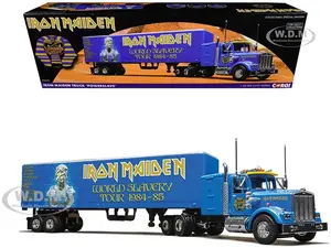 Iron Maiden "Powerslave" Transport Truck Blue "World Slavery Tour 1984-85" 1/50 Diecast Model by Corgi