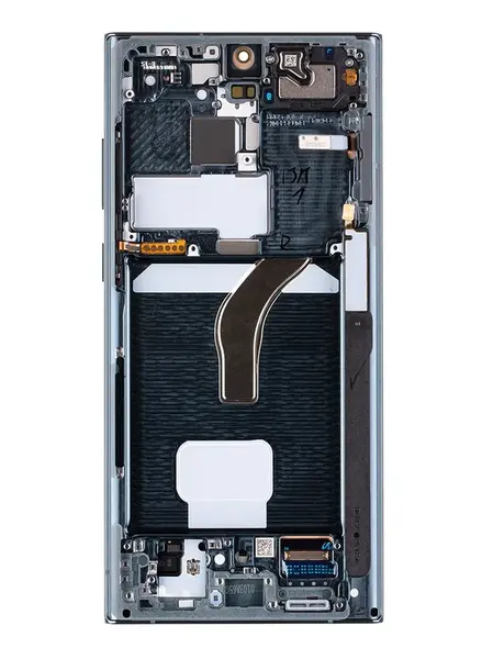 LCD + dotyková deska + přední kryt pro Samsung Galaxy S22 Ultra, green ( Service Pack)