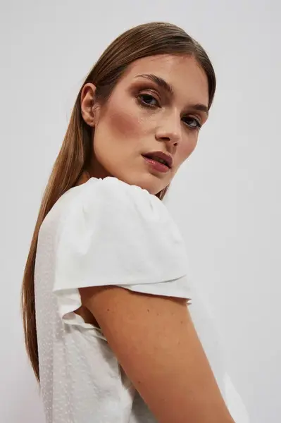 Marisse Women's Shirt L-Ko-4024 Off White