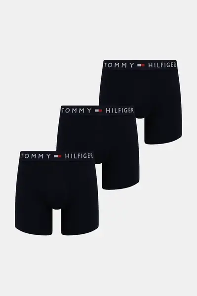 Boxerky Tommy Hilfiger 3-pack tmavomodrá barva, UM0UM03431