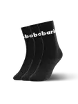 Barebarics - Barefoot Socks - Crew - Black - Big logo - 3 pack