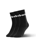 Barebarics - Barefoot Socks - Crew - Black - Big logo - 3 pack