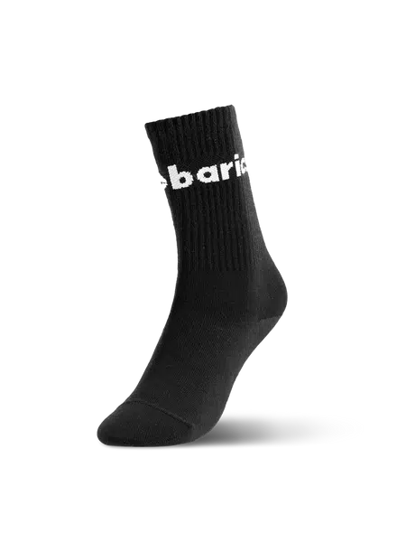 Barebarics - Barefoot Socks - Crew - Black - Big logo