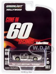 1967 Ford Mustang Custom "Eleanor" "Gone in 60 Sixty Seconds" (2000) Movie 1/64 Diecast Model Car by Greenlight