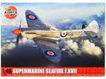 Level 3 Model Kit Supermarine Seafire F.XVII Fighter Aircraft with 3 Scheme Options 1/48 Plastic Model Kit by Airfix
