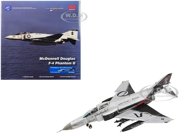 McDonnell Douglas F-4F Phantom II Fighter-Bomber Aircraft "JG-71 50th Anniversary Luftwaffe" (2009) German Air Force "Air Power Series" 1/72 Diecast