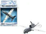 Northrop Grumman RQ-4 Global Hawk Military Drone "United States Navy" Gray and White Diecast Model Airplane by Daron
