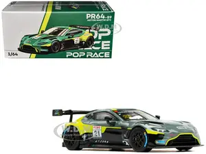 Aston Martin GT3 21 Green Metallic "N24 2024" 1/64 Diecast Model Car by Pop Race