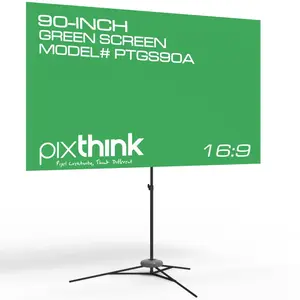 Pixthink 90 inch Green Screen with Stand 16:9 Ratio
