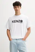 Bavlněné tričko Kenzo Boke Flower 2.0 bílá barva, s potiskem, FF55TS4914SG.01