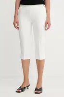 Kalhoty Morgan dámské, bílá barva, high waist, PCAP.F