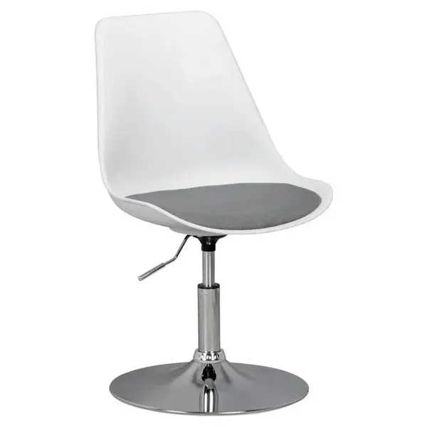 MID.YOU OTOČNÁ ŽIDLE PRO MLÁDEŽ, tkaná látka, šedá, bílá