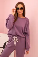 Kesi Włoski Komplet mikina + kalhoty máslový fialový