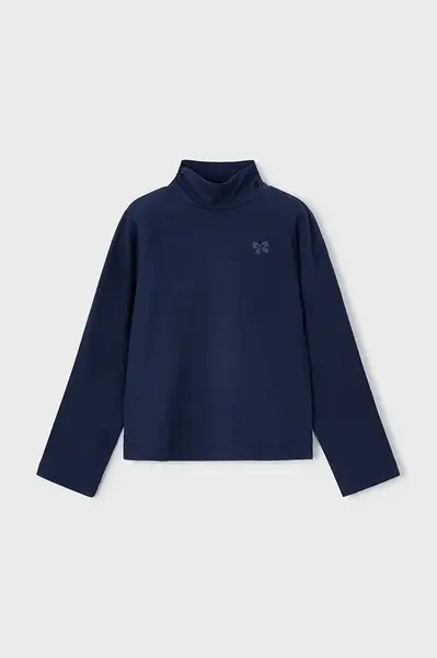 Tričko s dlouhým rukávem Mayoral tmavomodrá barva, s pologolfem, 145