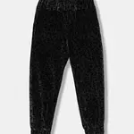 Dětské velurové tepláky EA7 Emporio Armani černá barva, 7G000116 AF15937