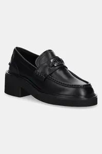 Kožené mokasíny Tommy Jeans TJW CHUNKY HEEL LOAFER