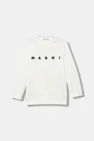 Bavlněné tričko Marni MT291U T-SHIRT béžová barva, s potiskem, M01603