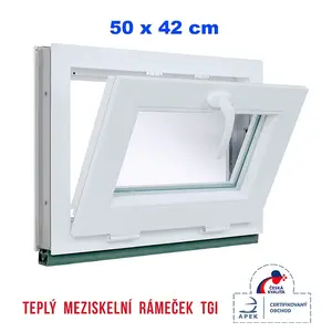 Plastové okno | 50 x 42 cm (500 x 420 mm) | bílé | sklopné