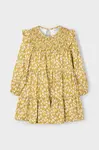 Dívčí šaty Mayoral žlutá barva, mini, 4912