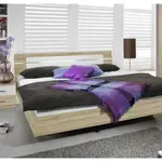 Postel s nočními stolky Burano 180x200 cm, dub sonoma/bílá