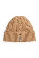Vlněná čepice Polo Ralph Lauren béžová barva, 455981433