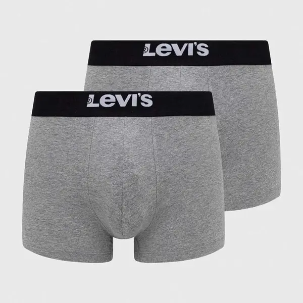 Boxerky Levi's 2-pack pánské, šedá barva, 37149.0828-003