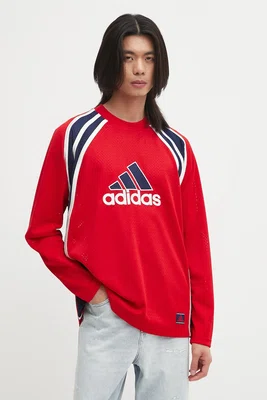Tričko s dlouhým rukávem adidas Originals Warm-Up Top červená barva, JD5376