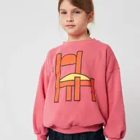 Dětská bavlněná mikina Bobo Choses Chair růžová barva, s kapucí, vzorovaná, 225AC034