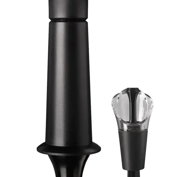 Vakuová pumpa na víno s nálevkou a zátkou Vacu Vin Wine Server & Saver 7,3 x 4,5 x 13,4 cm černá barva