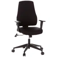 MID.YOU OTOČNÁ ŽIDLE, plochá tkanina, černá