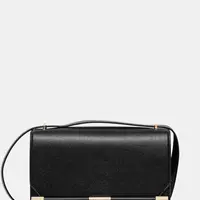 Kožená kabelka Victoria Beckham černá barva, B325AAC006648A