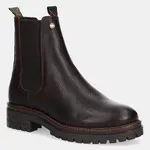 Kožené kotníkové boty Barbour Evie dámské, hnědá barva, na plochém podpatku, LFO0575BR96