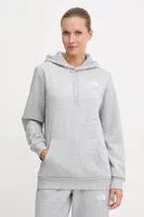 Mikina The North Face Simple Dome dámská, šedá barva, s kapucí, melanžová, NF0A89EYDYX1
