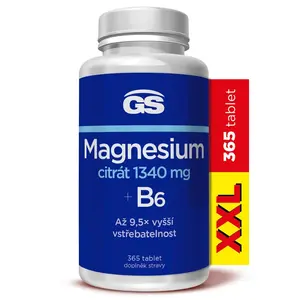 GS Magnesium citrát 1340 mg + B6 XXL 365 tablet