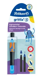 Inkoustový roller pro praváky, Griffix 3 oranžovo-černá
