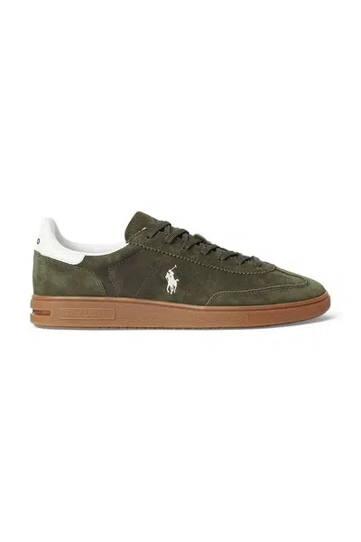 Kožené tenisky Polo Ralph Lauren Bedford Pp pánské, zelená barva, 809967889001