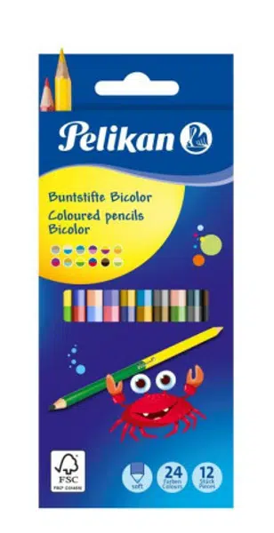 Pastelky Bicolor 12 ks