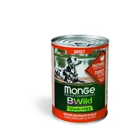 Monge BWild Grain Free Adult konzerva pro psy - krůtí s dýní a cuketou 400 g