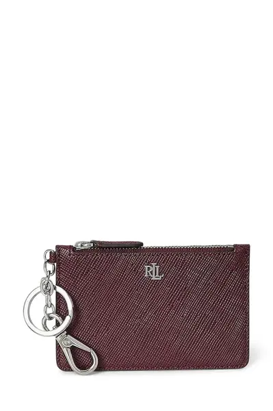 Kožená peněženka Lauren Ralph Lauren dámská, černá barva, 432966789