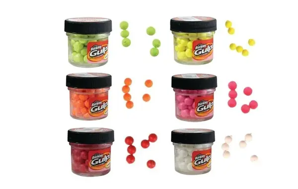 Berkley gumová nástraha gulp salmon eggs fluo 1 cm 16 g-žlutá