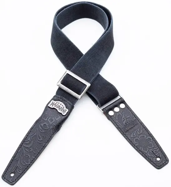 Magrabò Stripe SS Cotton Washed Black / Flores Black 5 cm