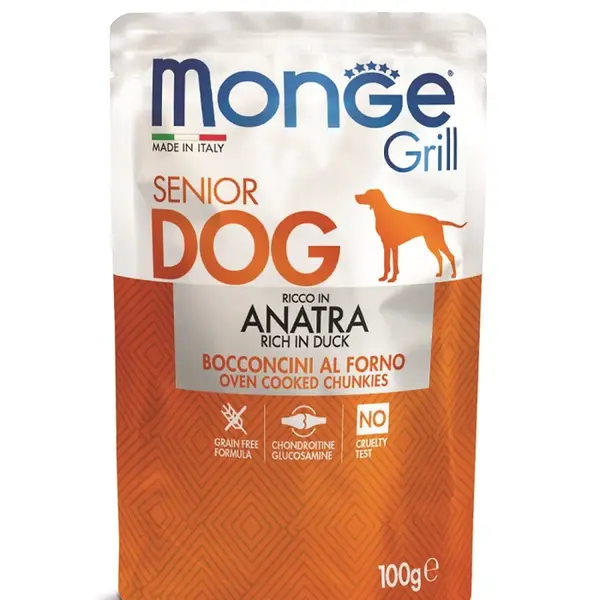 Monge Grill Dog Senior - kachní 100 g